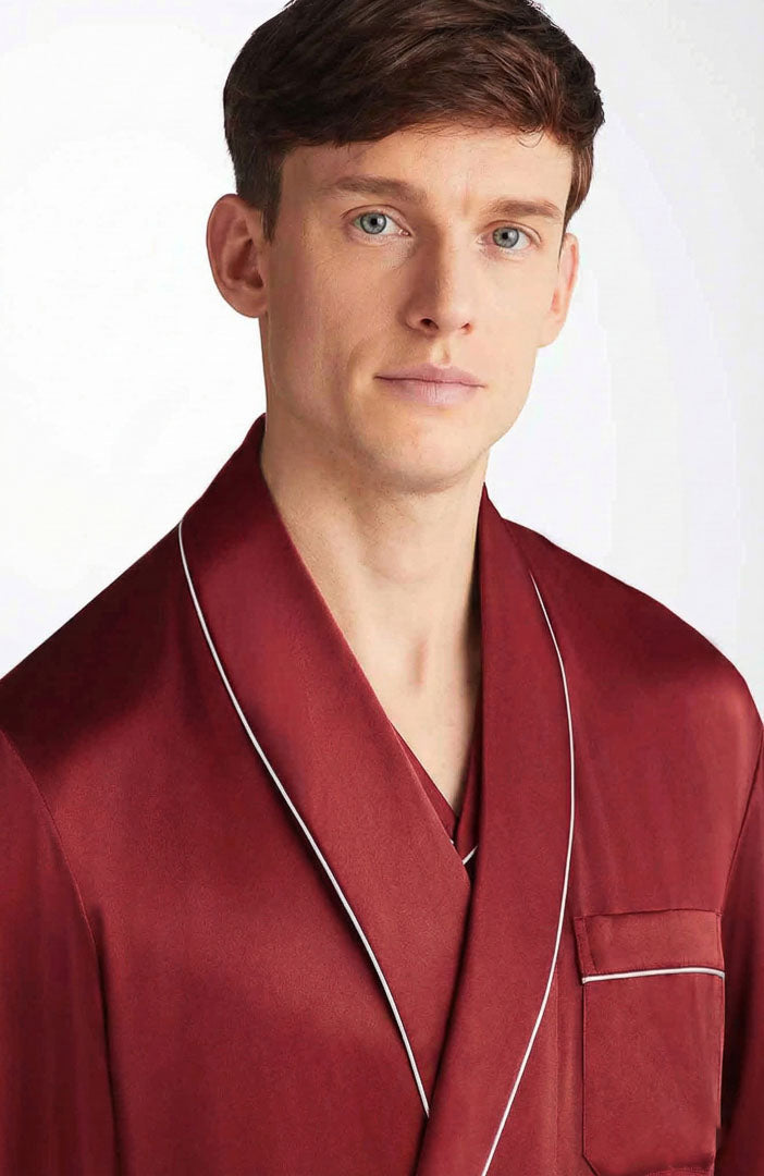 Red Harmony | Red Satin Robe and Pyjama