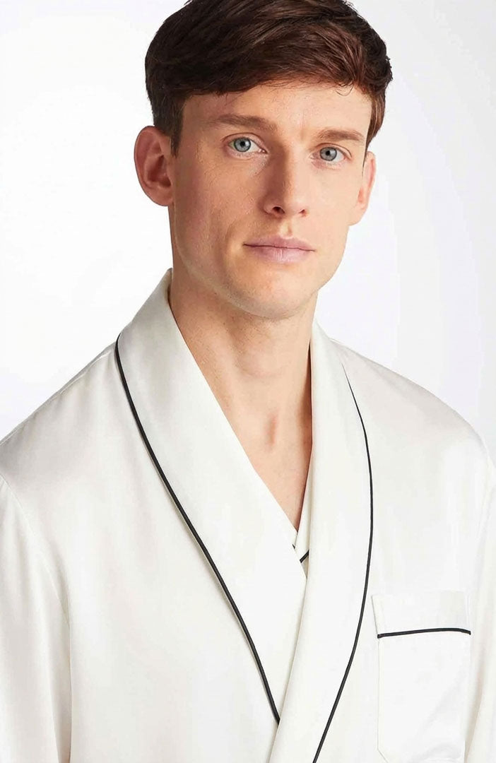 White Harmony | White Satin Robe and Pyjama