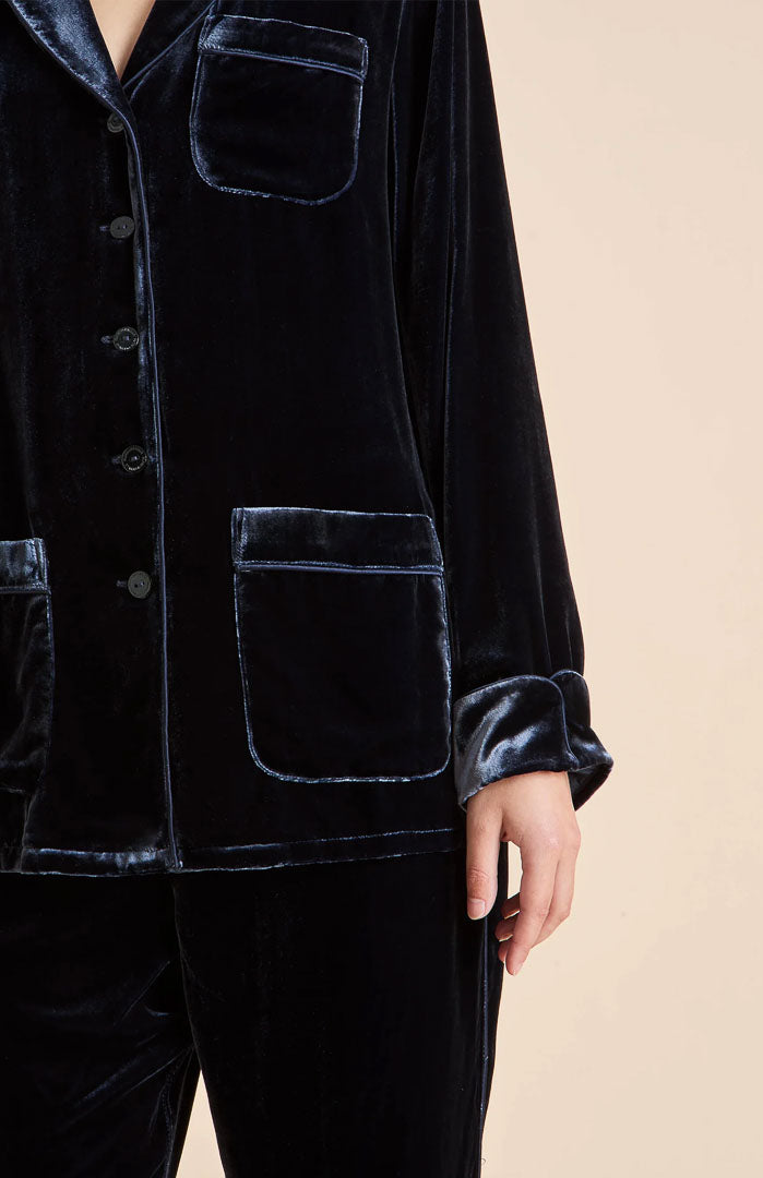 Velours Royale Blue | Velvet Luxe Lounge Set