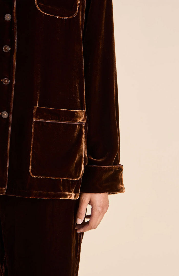 Velours Royale Mocha | Velvet Luxe Lounge Set