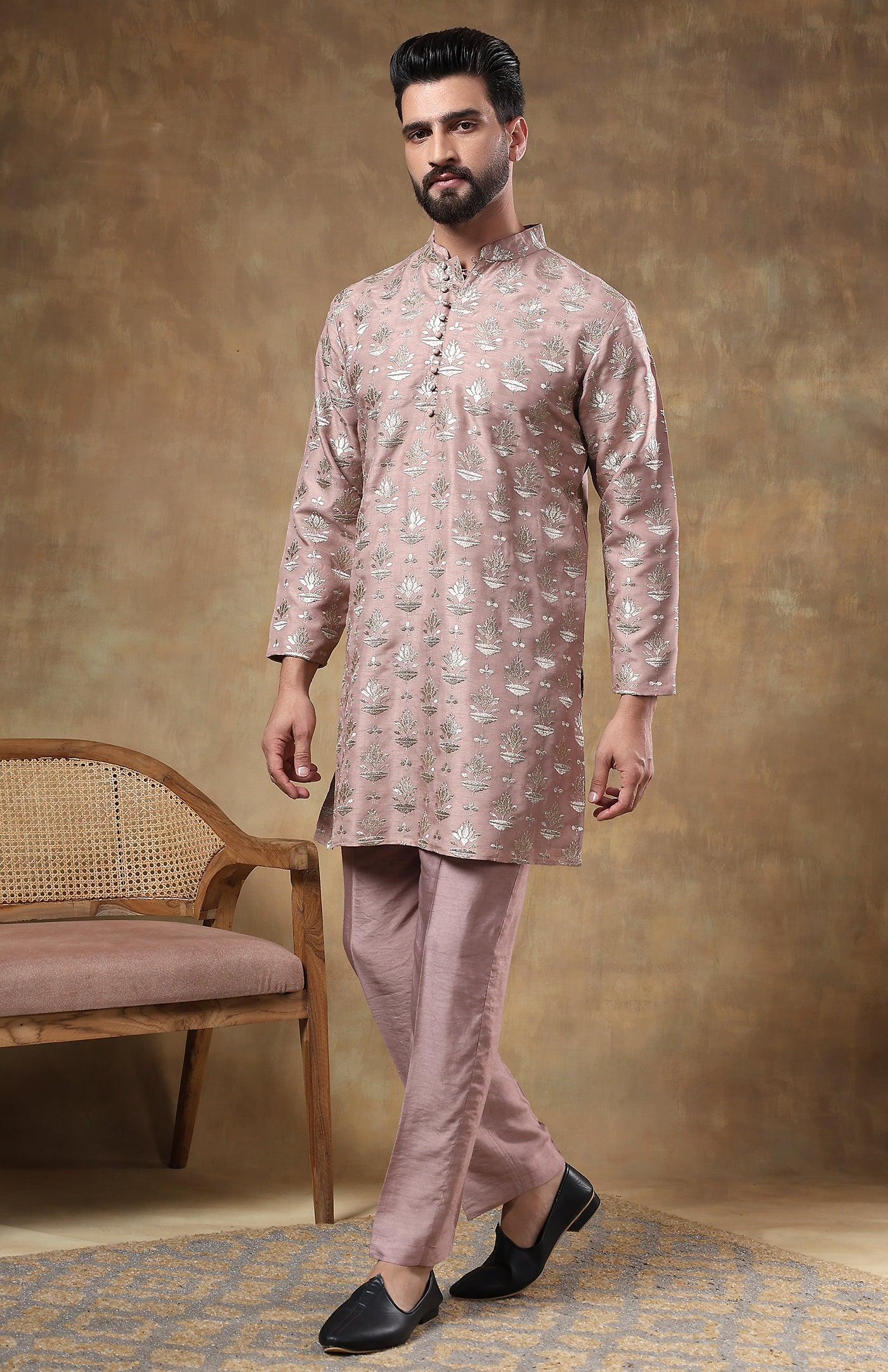 Lotus | Chanderi Raw Silk Kurta