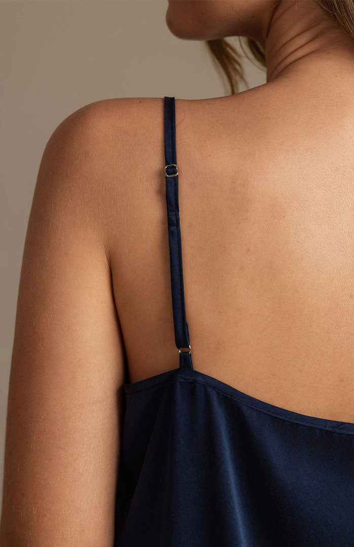Midnight Sapphire | Navy Cami Satin Loungewear