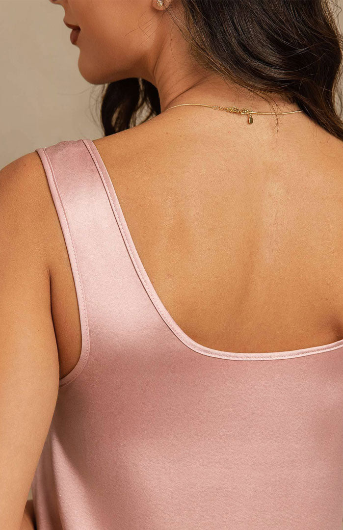 The Rose Quartz | Pink Satin Camisole & Pants Loungewear Set