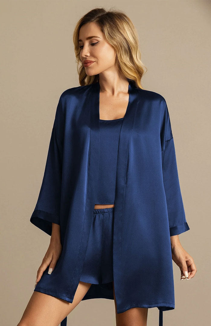 The Twilight Navy | 3-Piece Tulip set + Robe