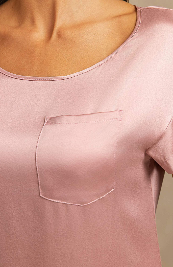 The Vintage Rose Lounge Dress – Luxury Satin Sleepwear