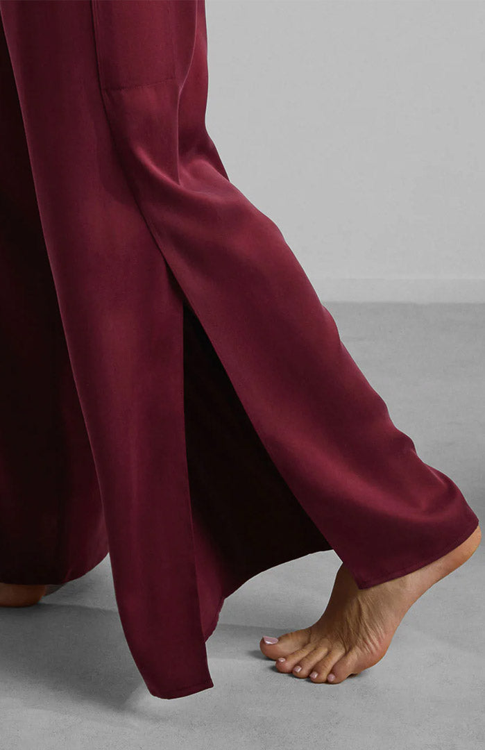 Wine Baby | Wine Armani Satin Loungewear Set