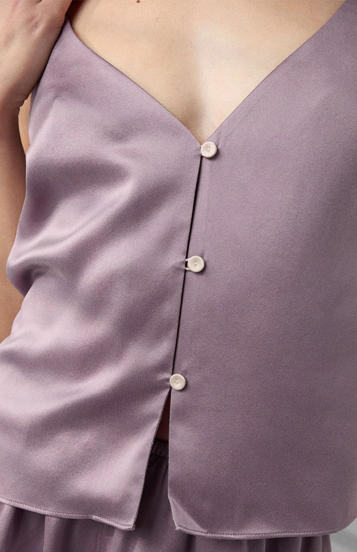 Lilac Haze | Women's Satin Camisole & Shorts Set