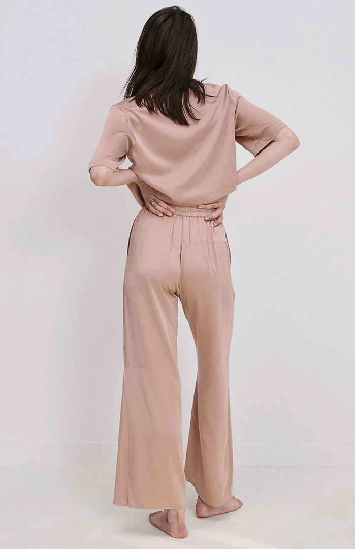 Glow Garnet | Rose Gold Armani Satin Lounge Set