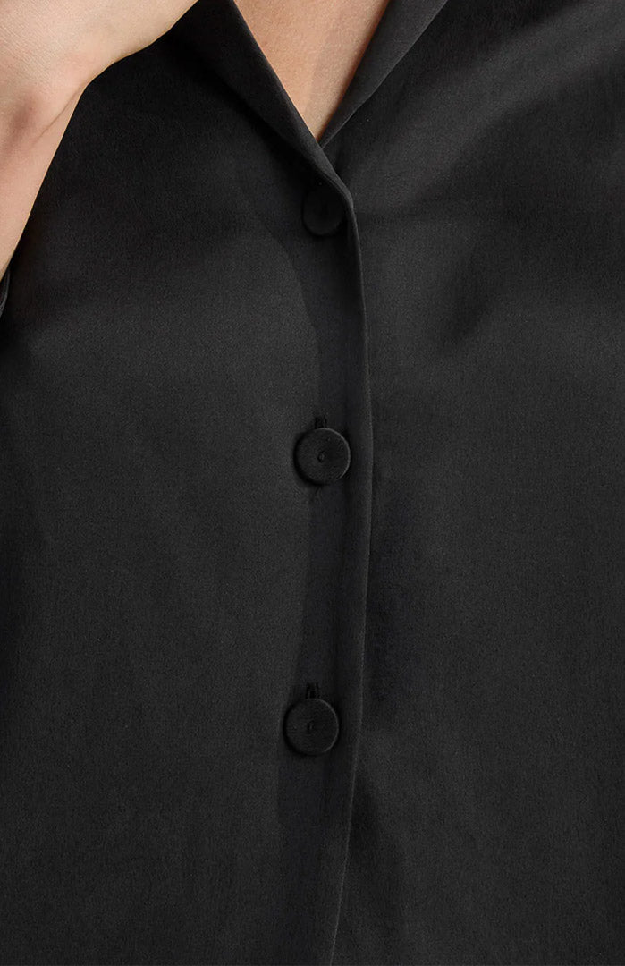 Late Night Lover | Black Armani Satin Lounge Set
