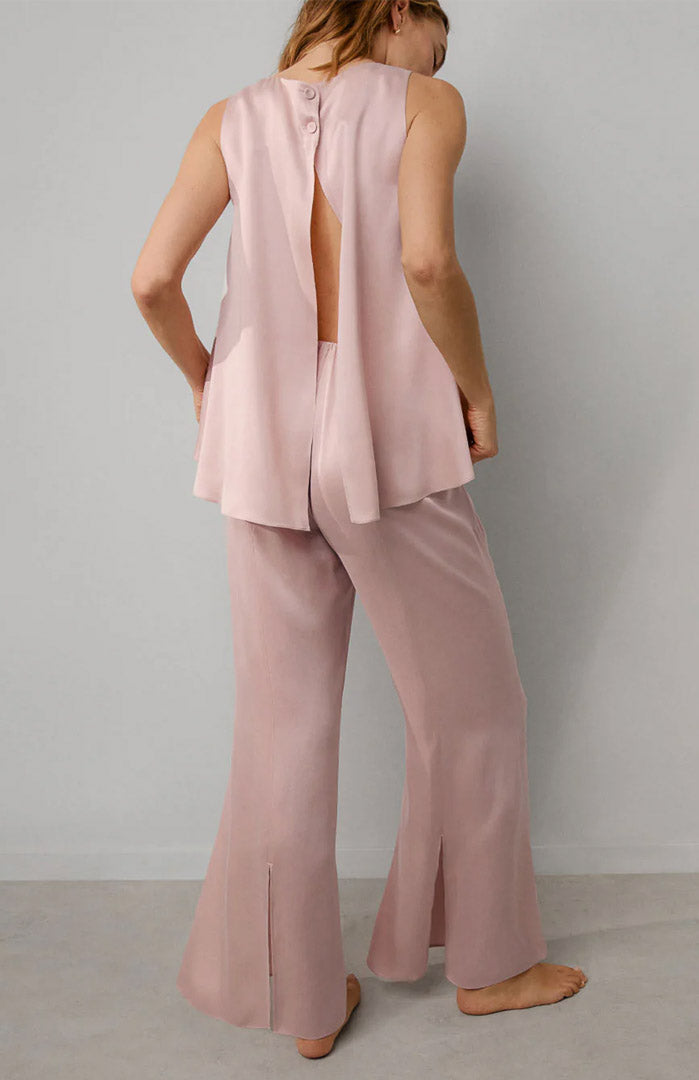 Blush Cascade | Armani Satin Lounge Set