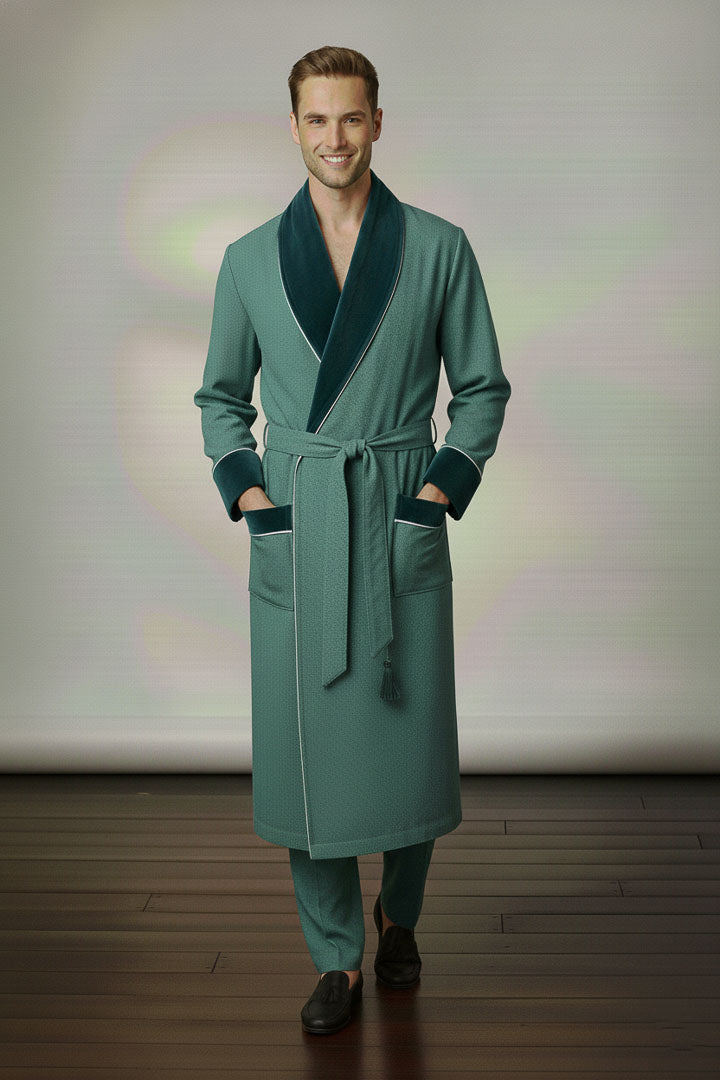 The Aristocrat | Quilted Velvet Robe for Men
