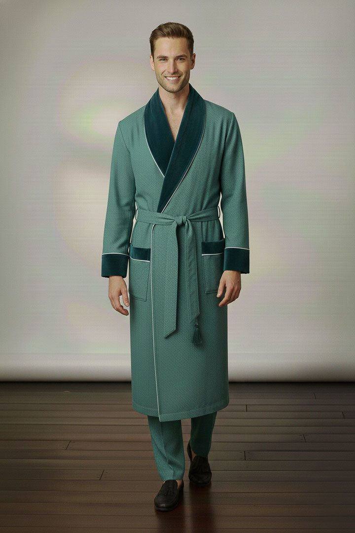 The Aristocrat | Quilted Velvet Robe for Men