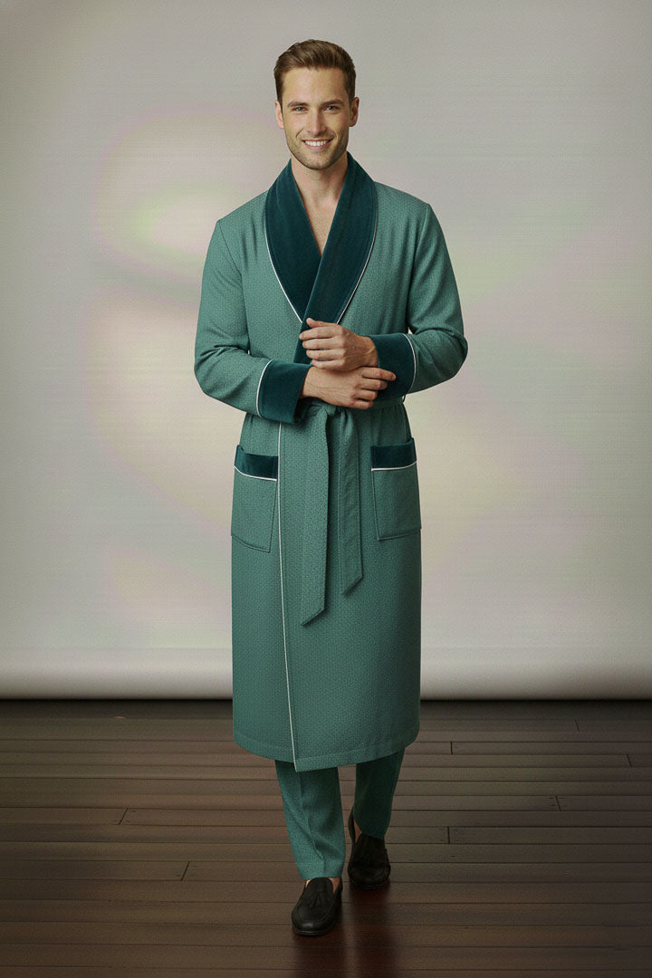 The Aristocrat | Quilted Velvet Robe for Men
