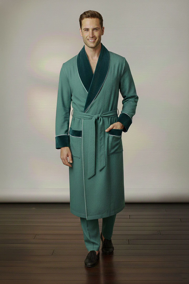 The Aristocrat | Quilted Velvet Robe for Men