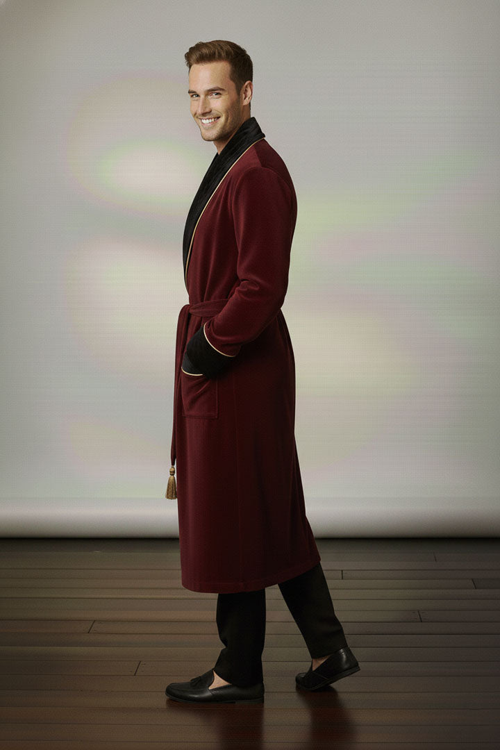 The Patriarch | Quilted Velvet Robe for Men