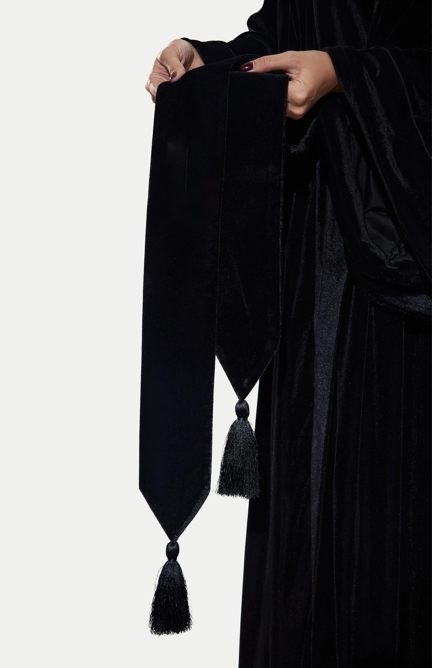 Black Velour Supremacy Kimono Robe