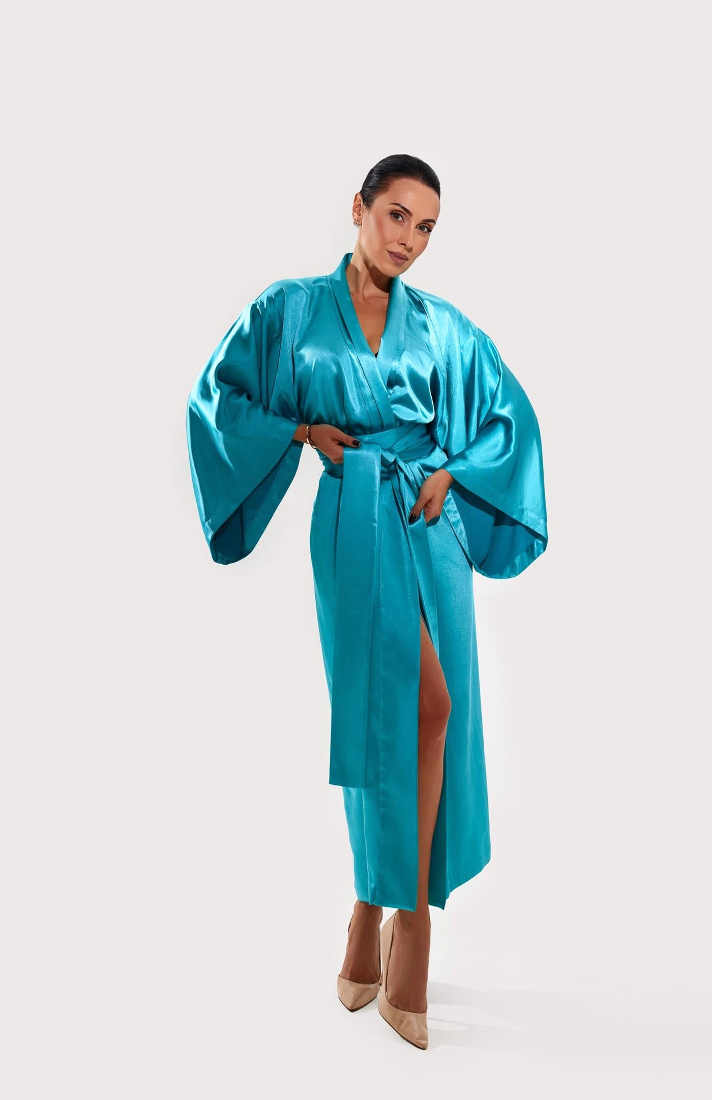 Aqua-tastic Kimono Robe