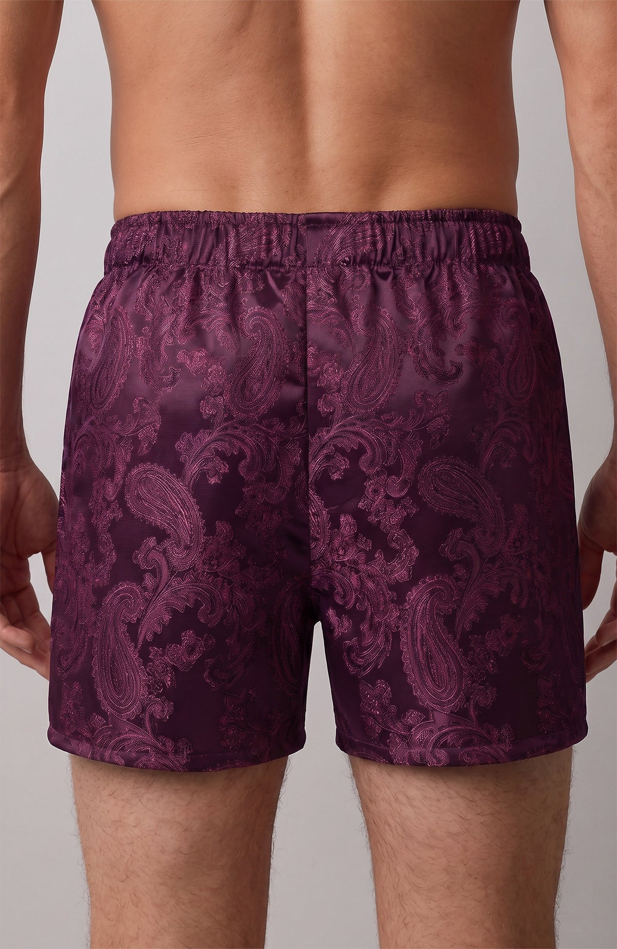 The Amethyst Signet | Purple Paisley Jacquard Boxers for Men