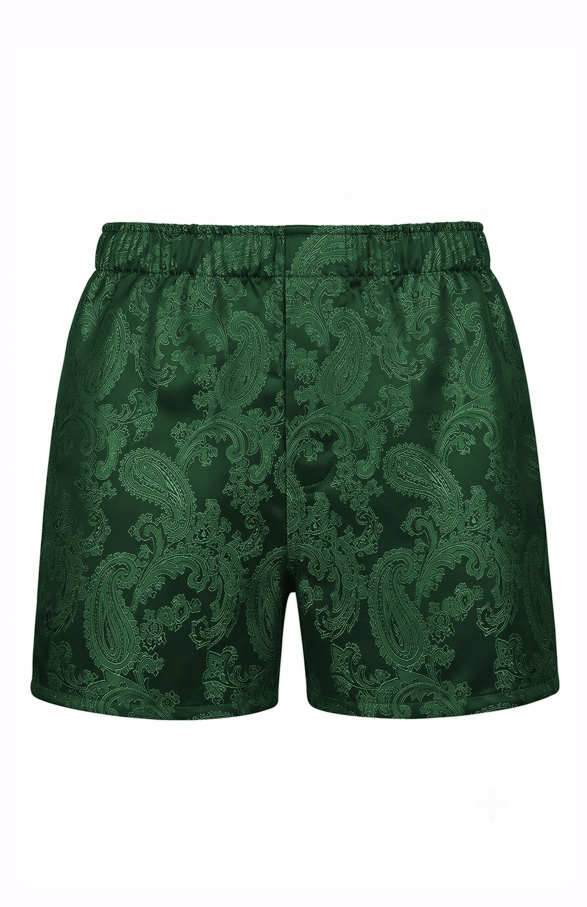 The Emerald Signet | Green Paisley Jacquard Boxers for Men