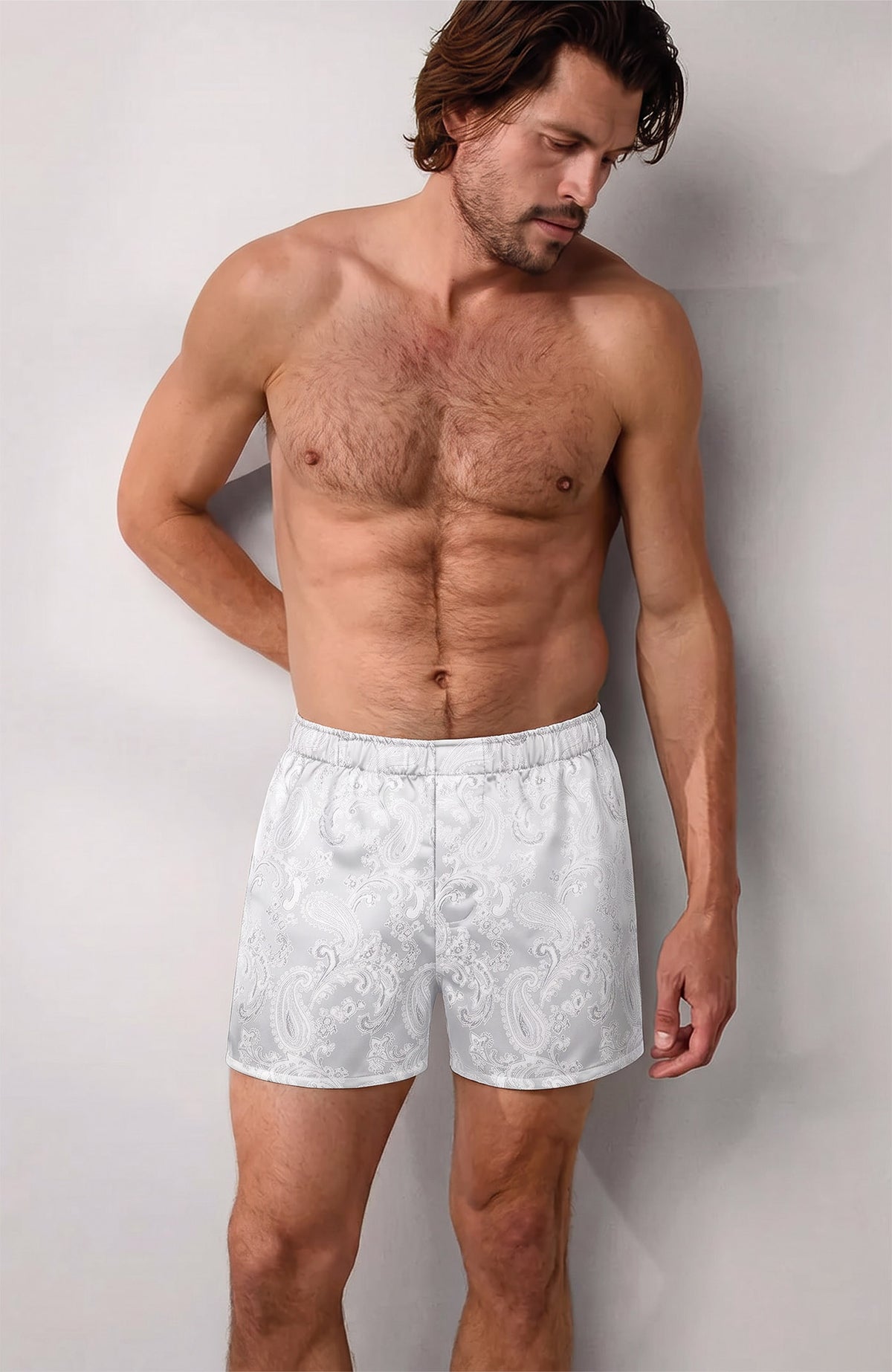 The Ivory Signet | Ivory Paisley Jacquard Boxers for Men