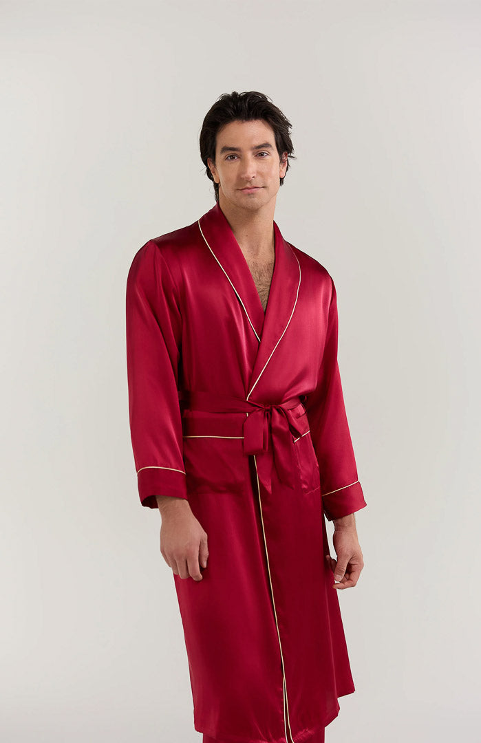 Red Dominion Robe | Armani Satin Robe