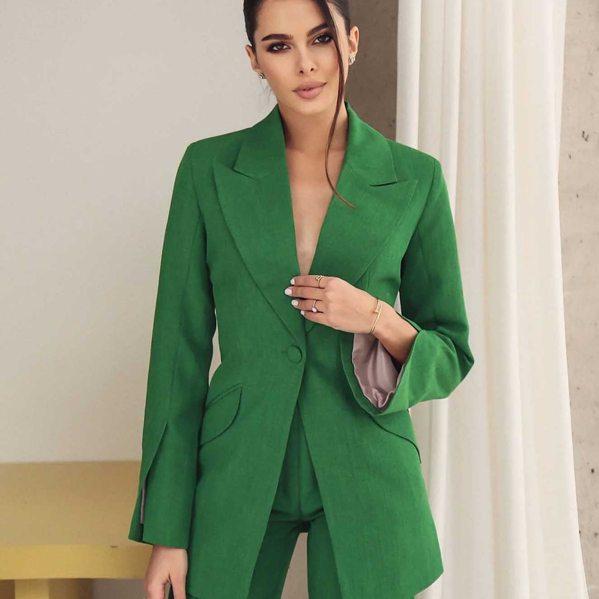 Gloria Green Blazer Sets