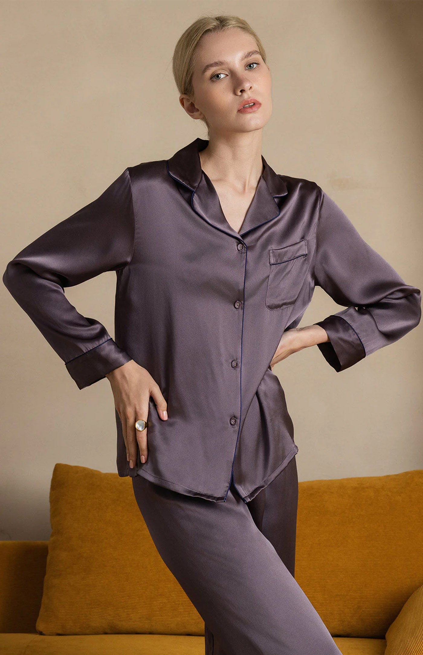 Midnight Plum | Satin Ultimate Classic Loungewear