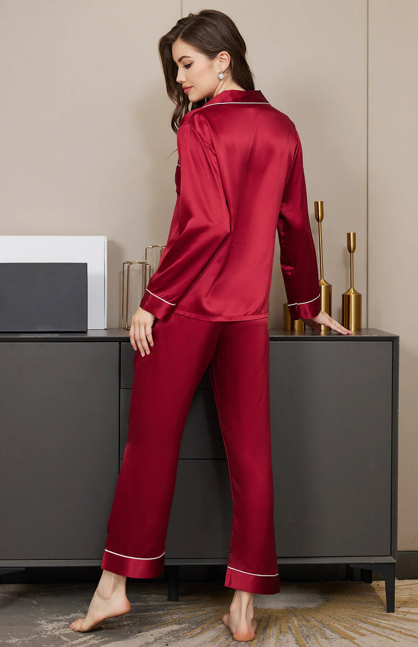 Crimson Red | Satin Ultimate Classic Loungewear