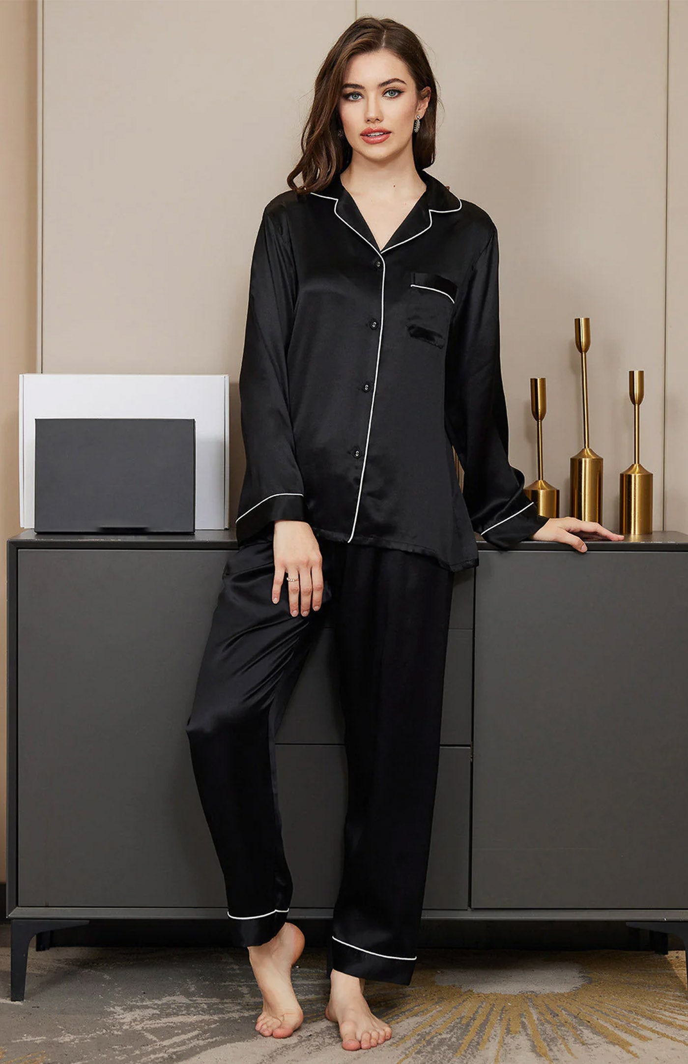 Midnight Onyx | Satin Ultimate Classic Loungewear