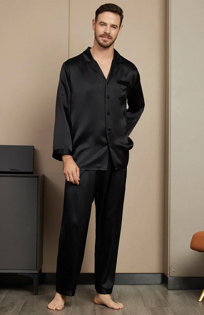 Noir Net worth |  Blue Satin Luxury Loungewear Set for Men