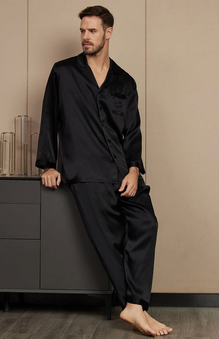 Noir Net worth |  Blue Satin Luxury Loungewear Set for Men