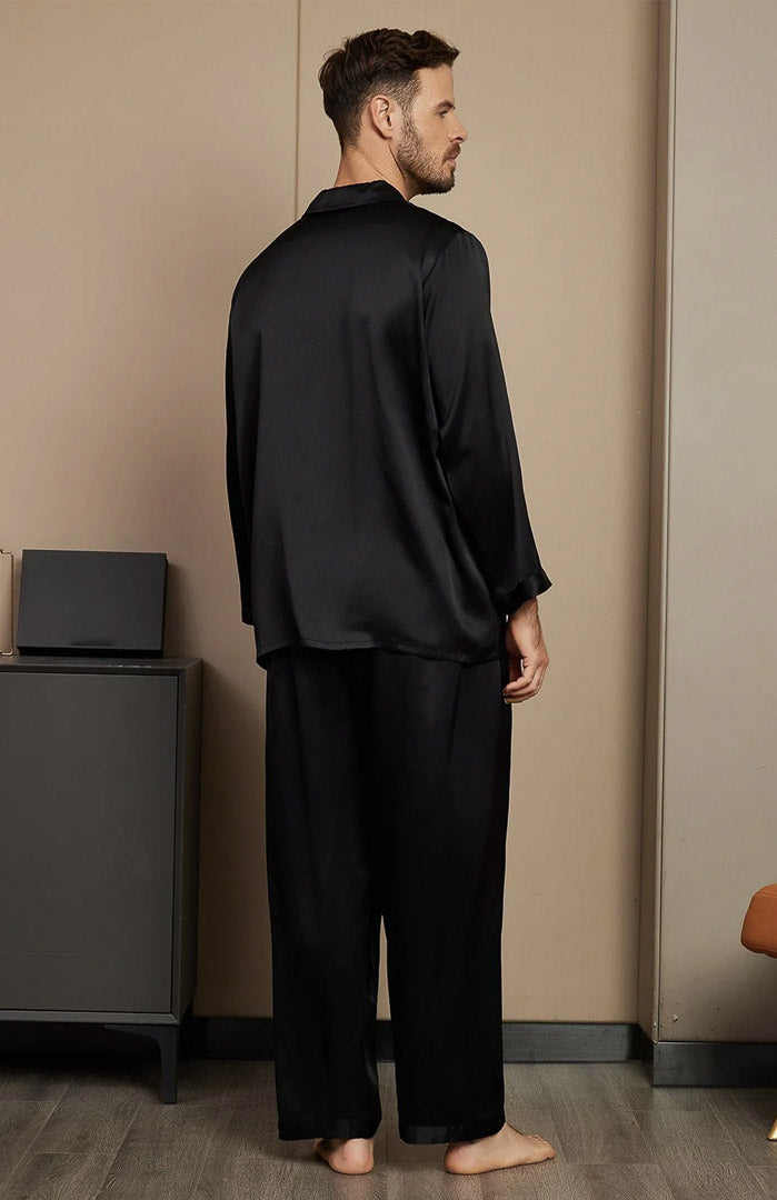 Noir Net worth |  Blue Satin Luxury Loungewear Set for Men