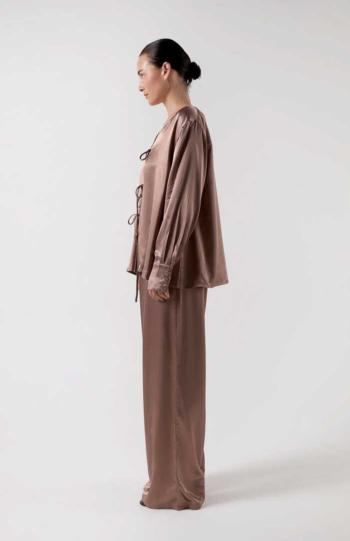 Mocha Muse | Women's Satin Co-ord Set