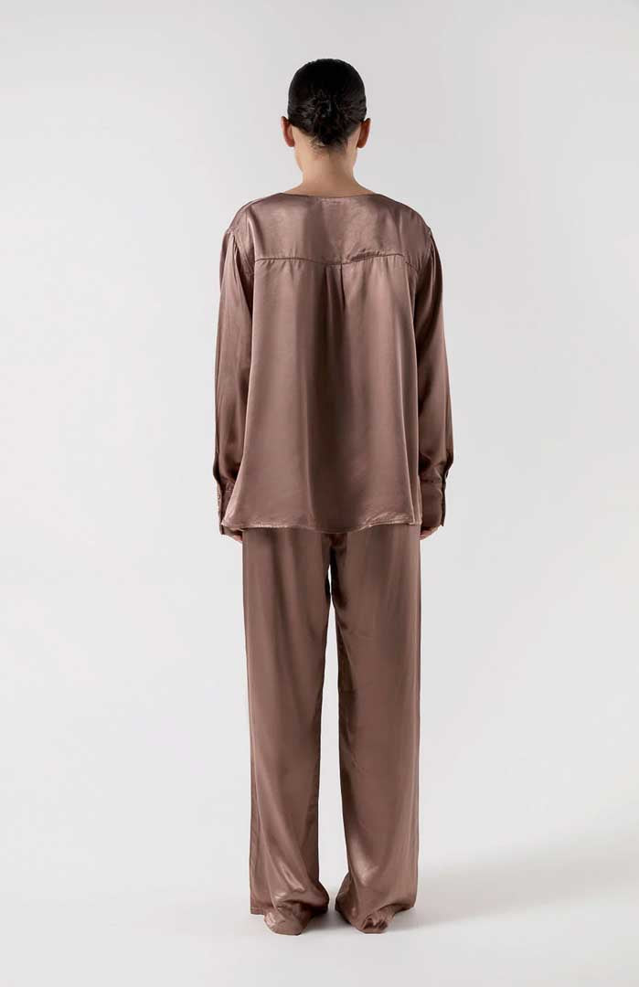 Mocha Muse | Women's Satin Co-ord Set
