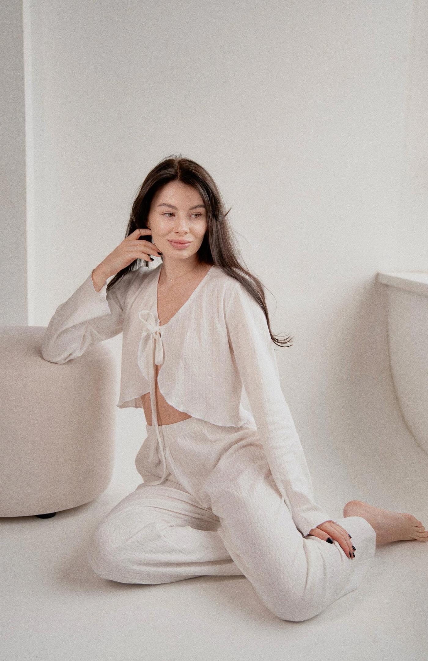 Cloud Calm | 100% Cotton White Co-ord