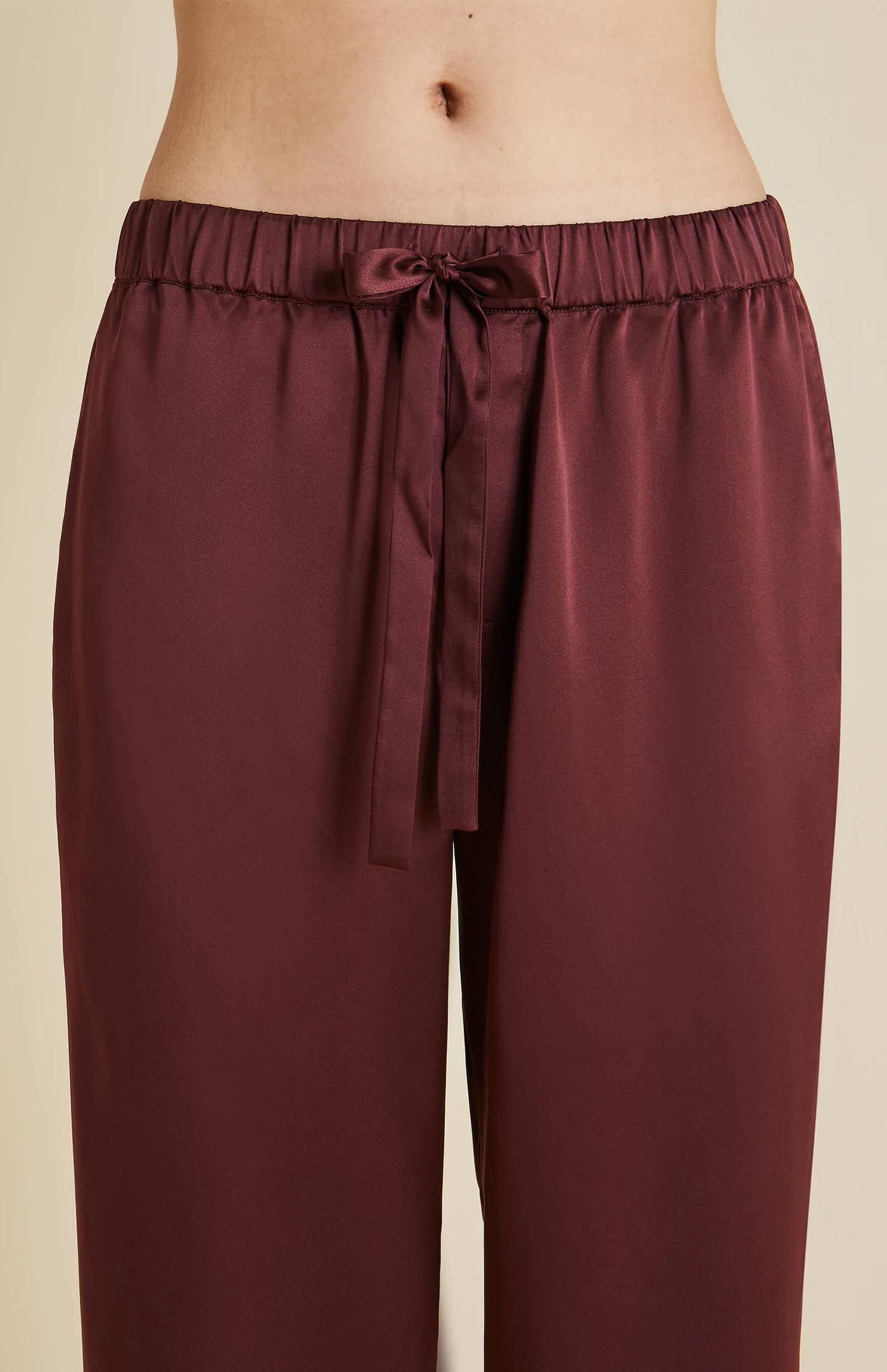 Berry Bold | Maroon Satin Loungewear Set