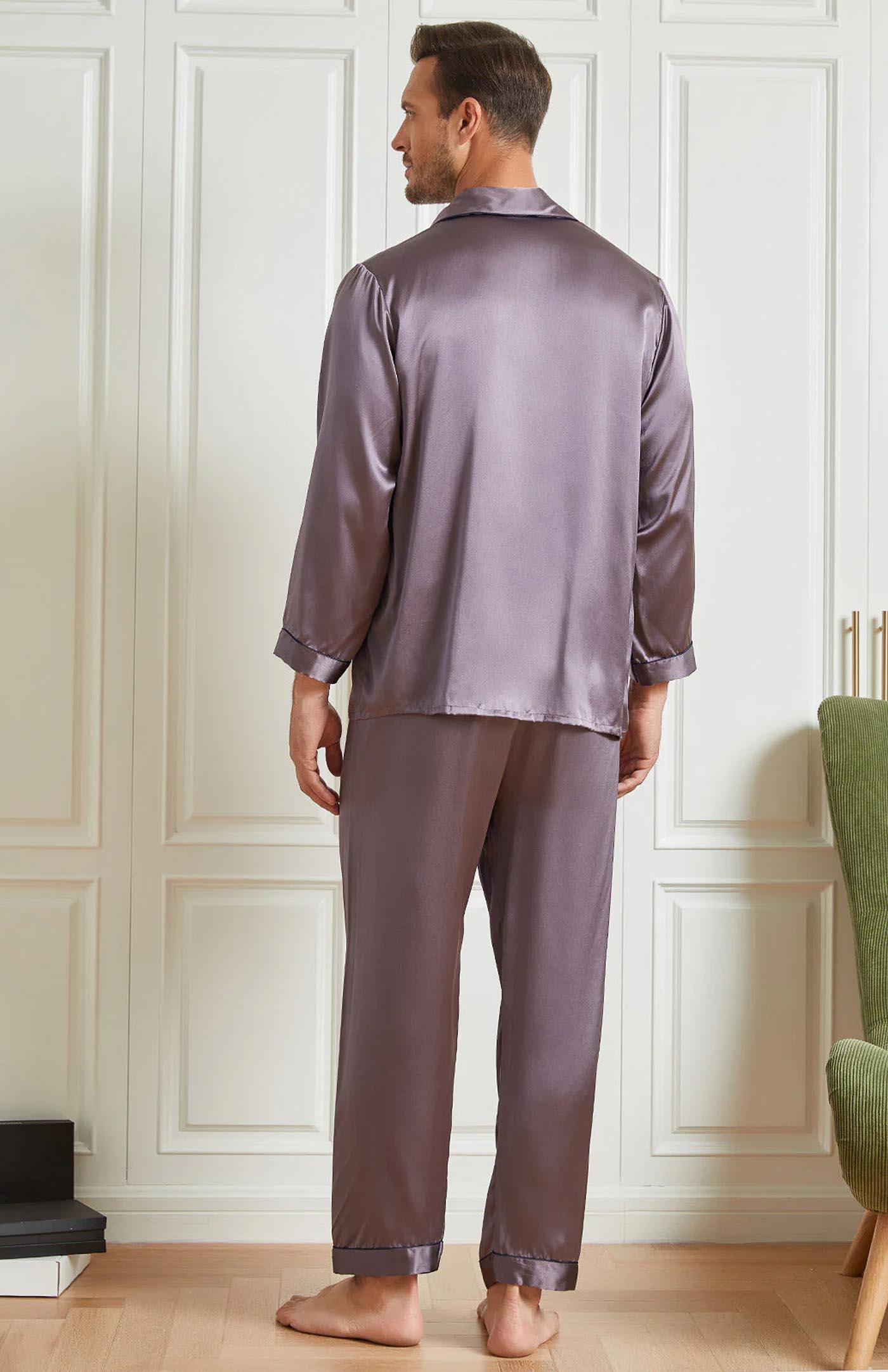 Platinum Plum | Regal Satin Loungewear Set