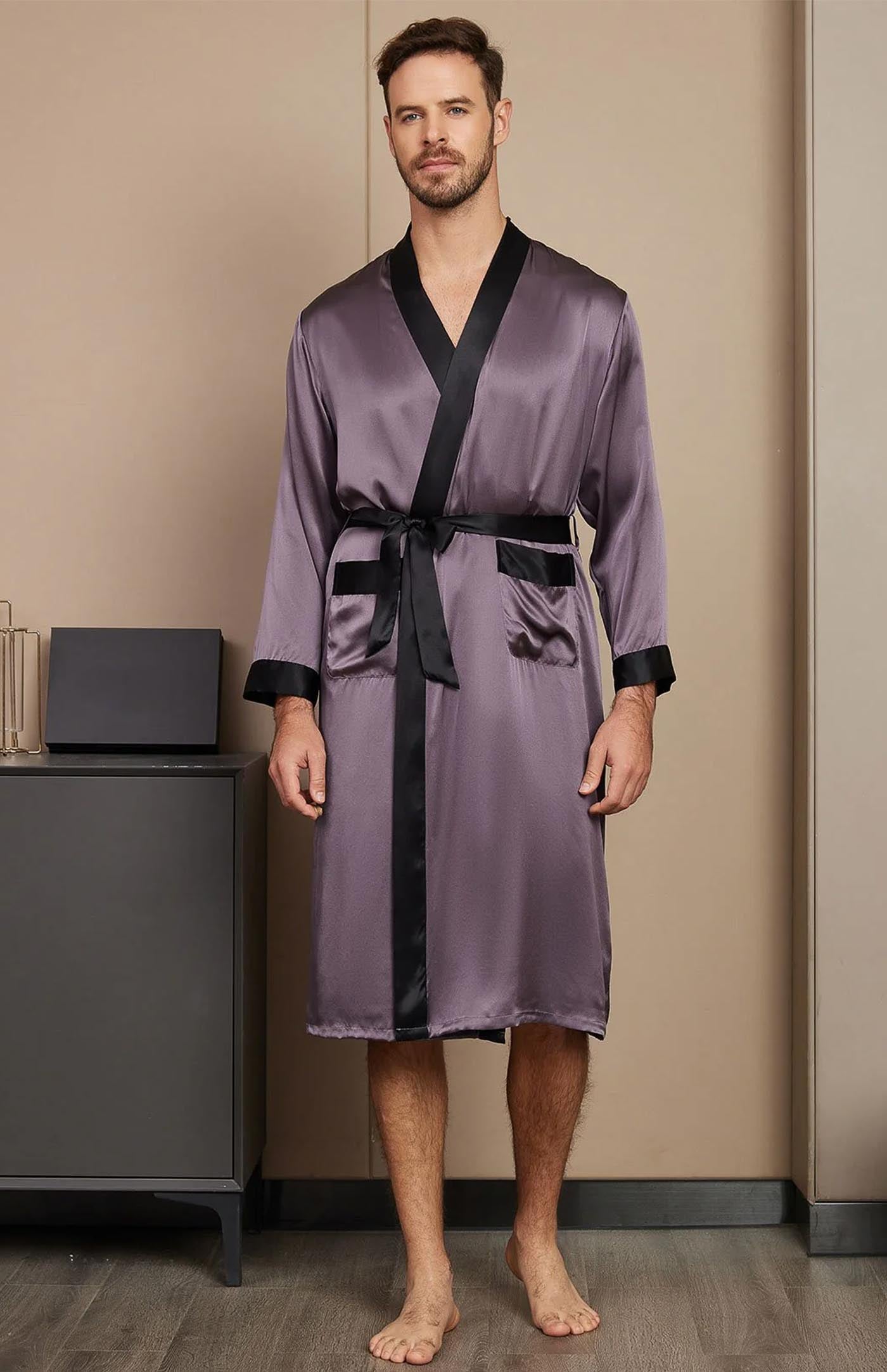 Orchid Night Robe Regal | Satin Robe