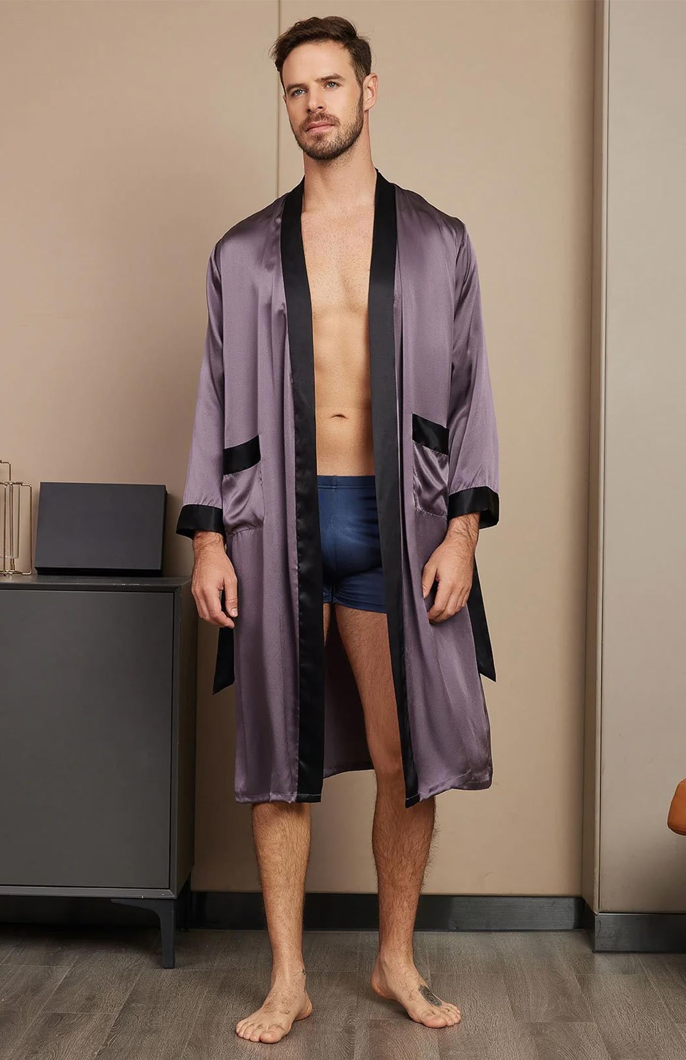 Orchid Night Robe Regal | Satin Robe