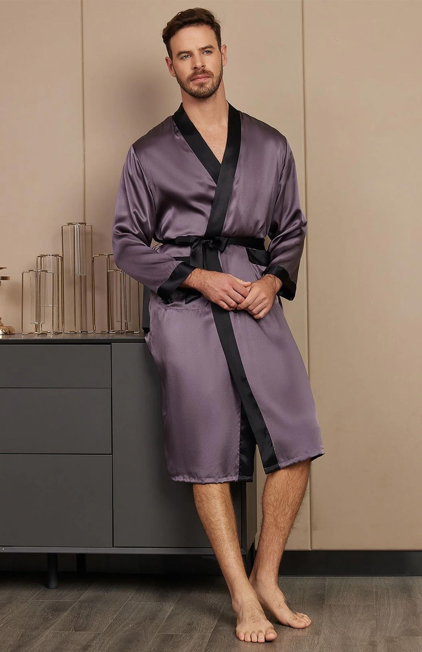 Orchid Night Robe Regal | Satin Robe