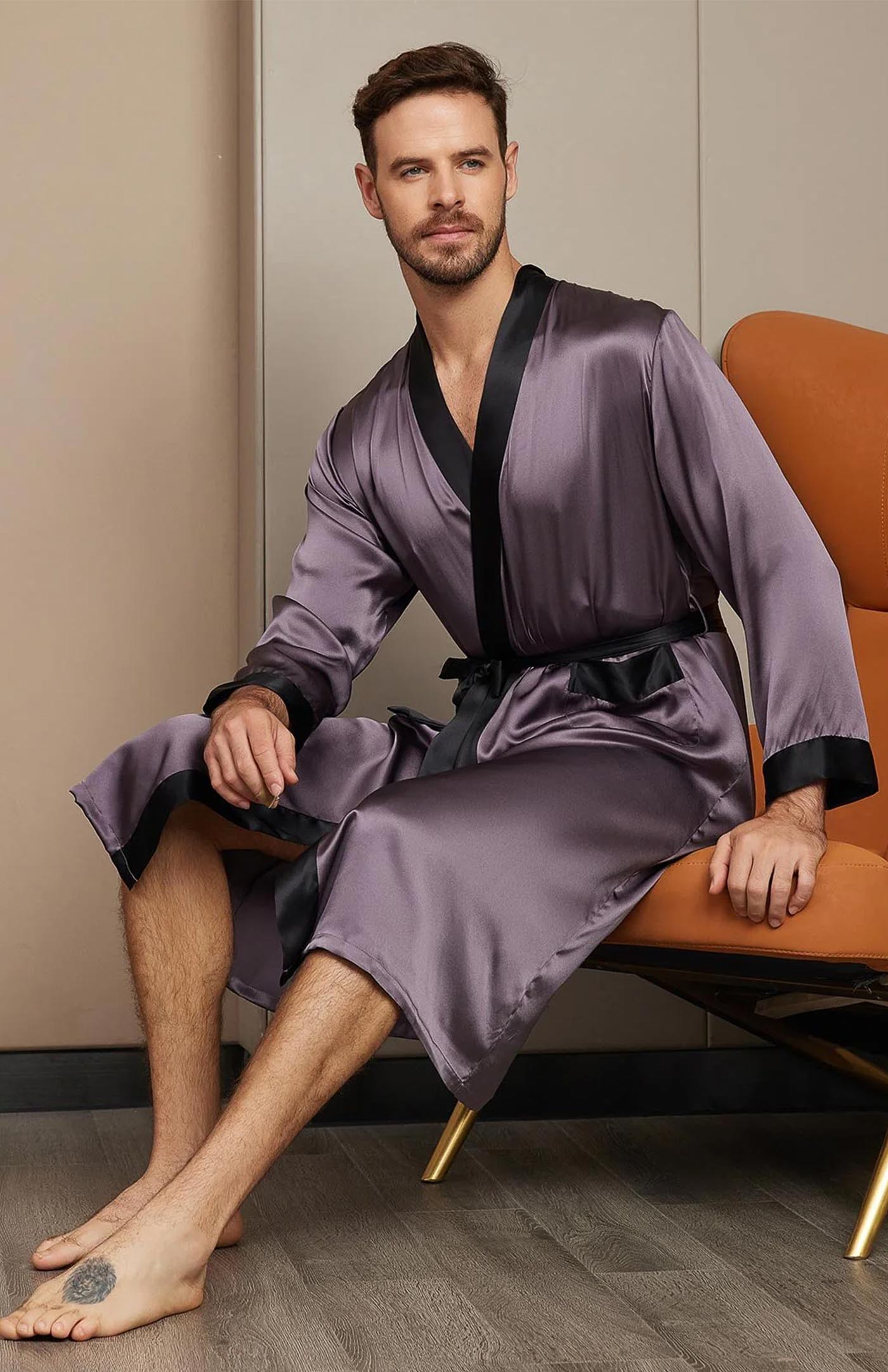 Orchid Night Robe Regal | Satin Robe