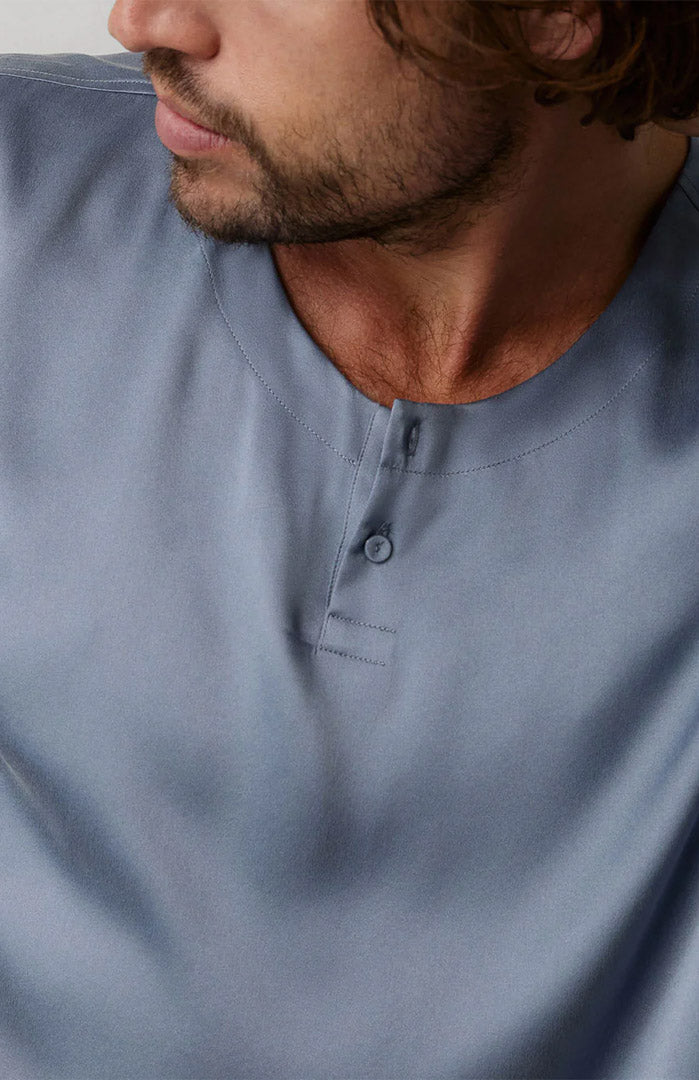 Azure Drift | Sky Blue Satin Loungewear Shorts Set