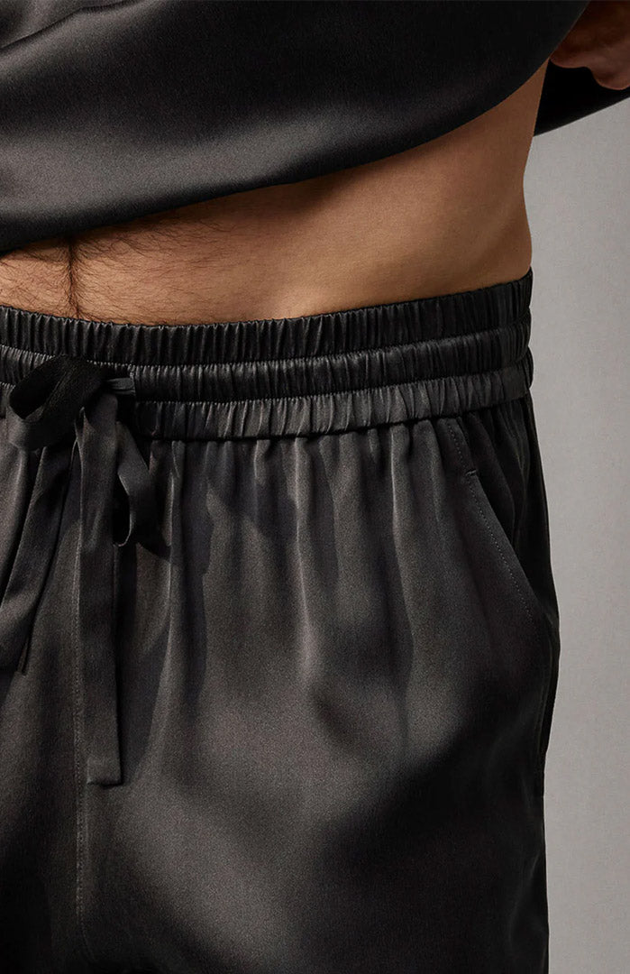 Graphite Luxe | Satin Loungewear Shorts Set