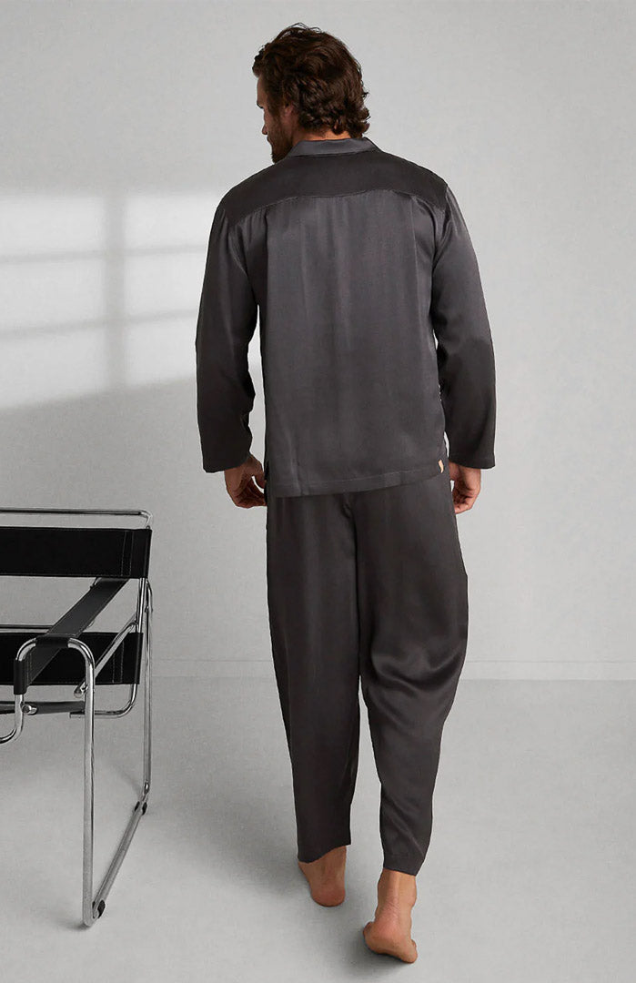 Alpha Grey | Satin Loungewear Set