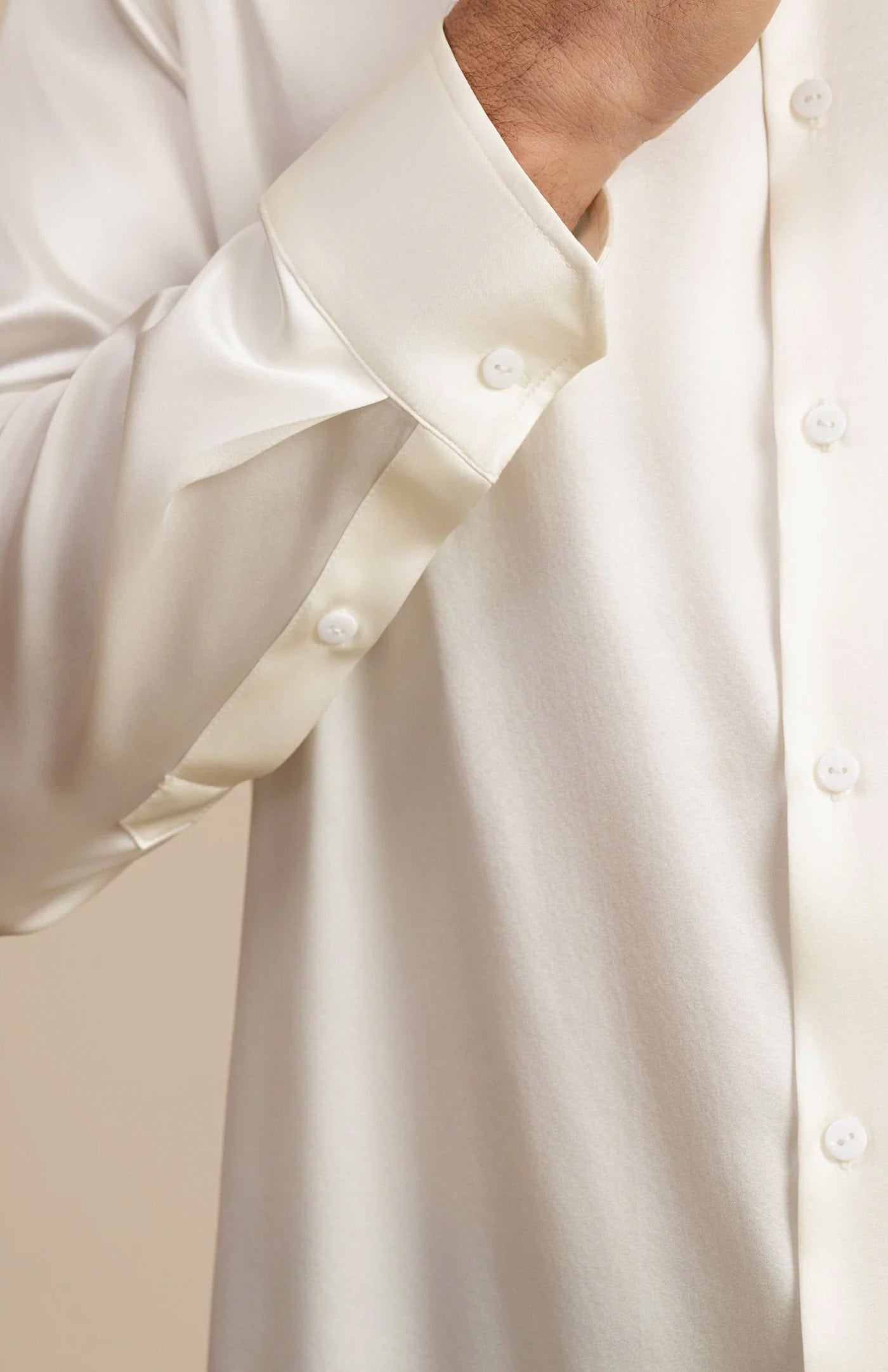 Ultra-Soft White Satin Formal Shirt | Satin Shirt