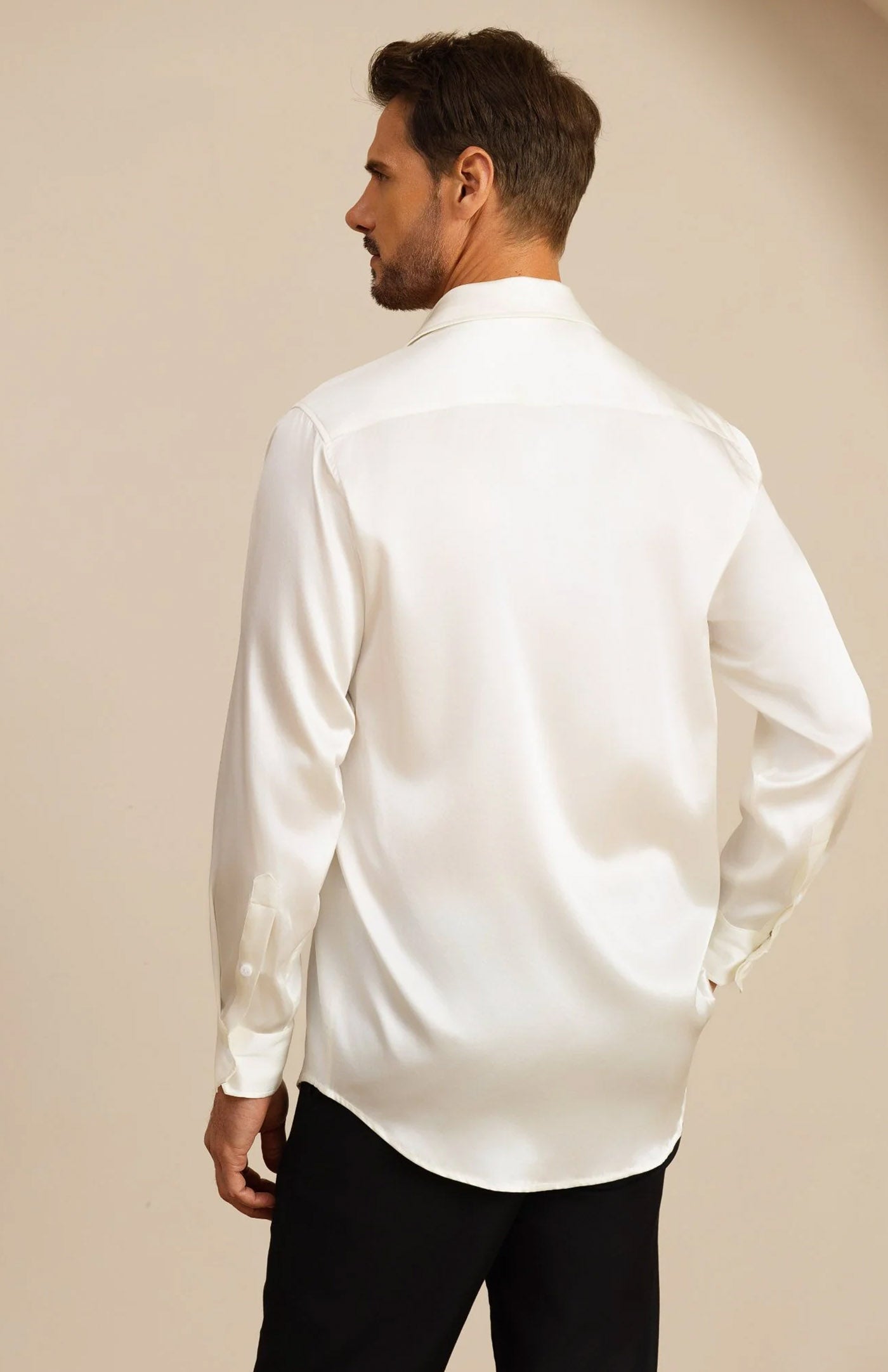Ultra-Soft White Satin Formal Shirt | Satin Shirt