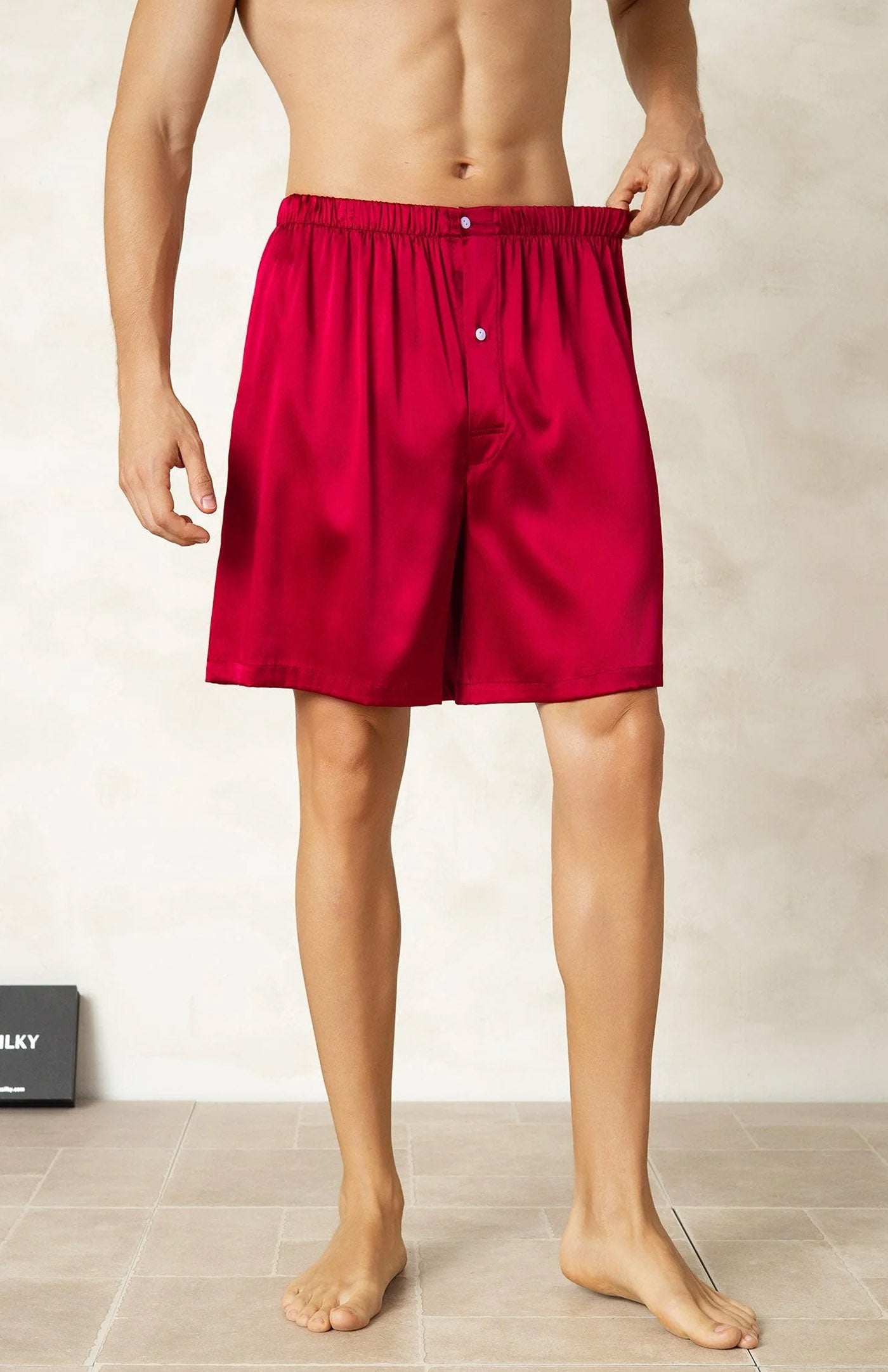 Red Satin Touch Men's Comfort Boxers