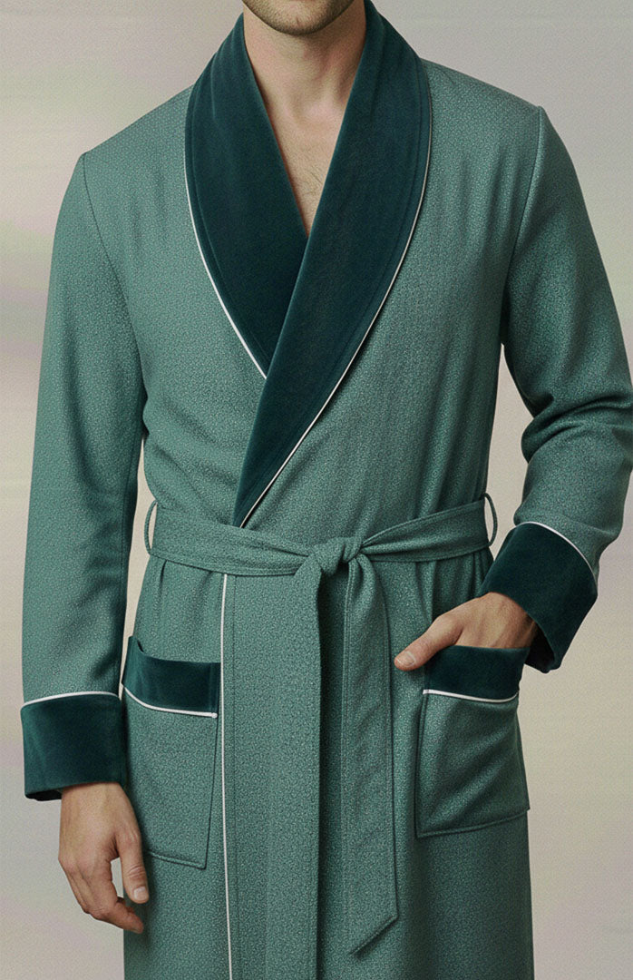 The Aristocrat | Quilted Velvet Robe for Men