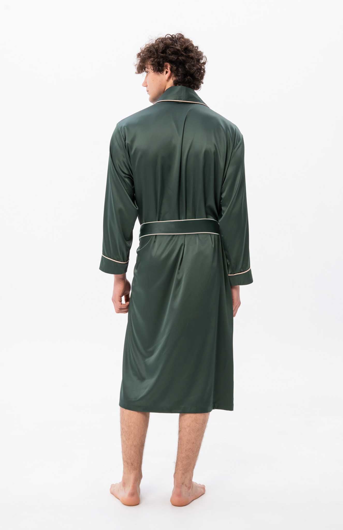 Emerald Tycoon  | Green Satin Robe