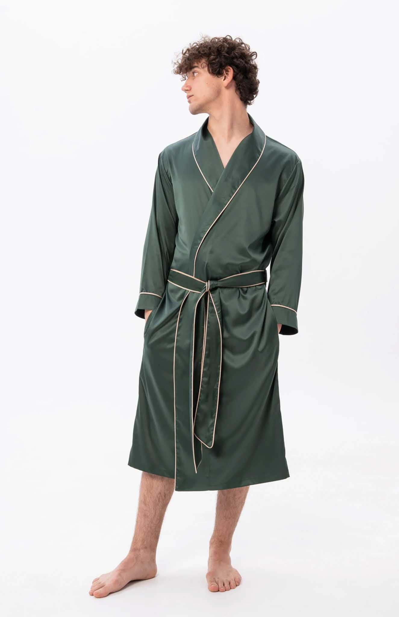 Emerald Tycoon  | Green Satin Robe